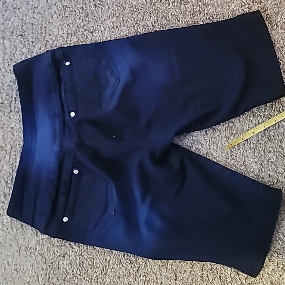 STUNNING ELEGANTE BALTA BUTT LIFT DARK BLUE JEAN SHORTS